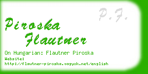 piroska flautner business card